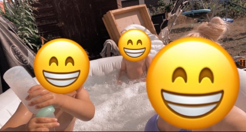 Hot tub party for one MHP family